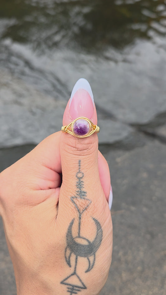 Amethyst Moonlit Ring