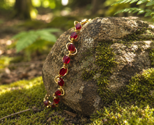 Crimson Stardust Bracelet