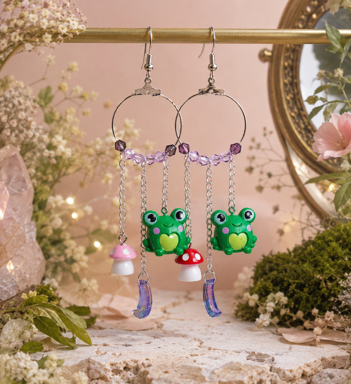 Woodland Frog Earrings